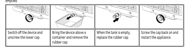 Water tank drainage