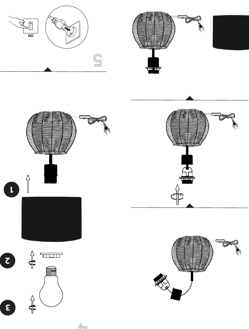 Assembly steps for the table lamp