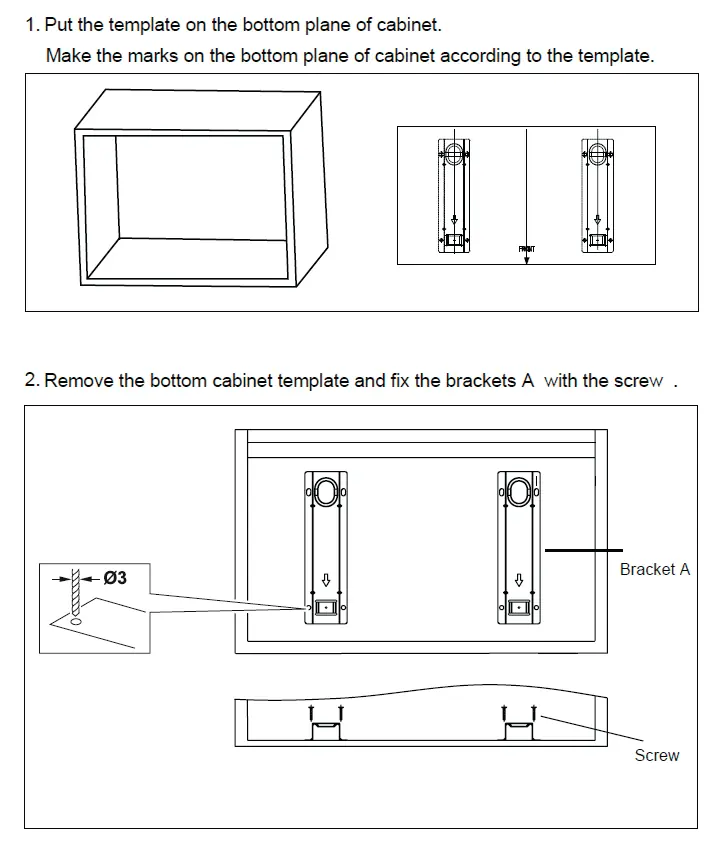 Installation steps 1 and 2