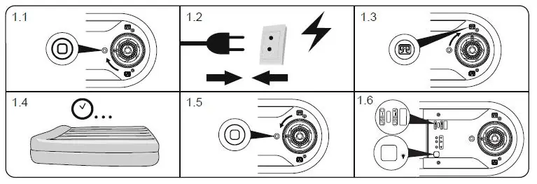 Pump control knob and USB port usage
