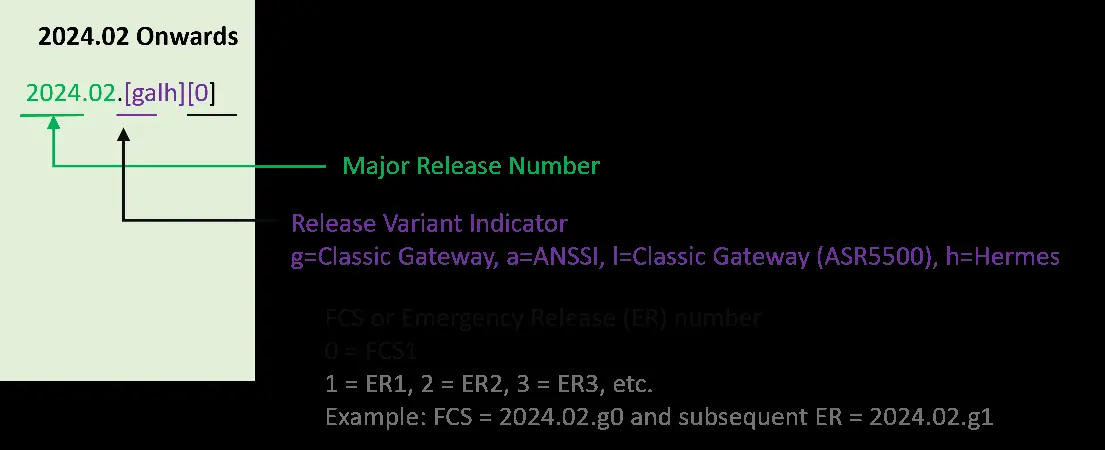 Version numbering scheme explanation