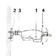 Wiring and installation diagram for the ceiling light.