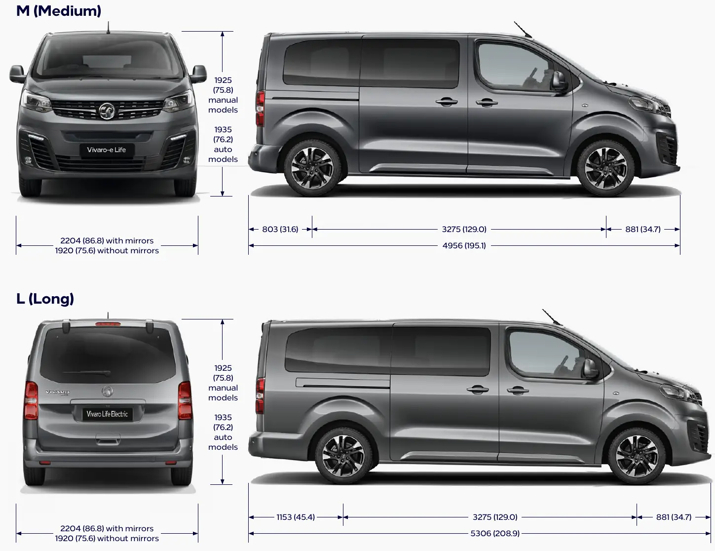 Vehicle dimensions
