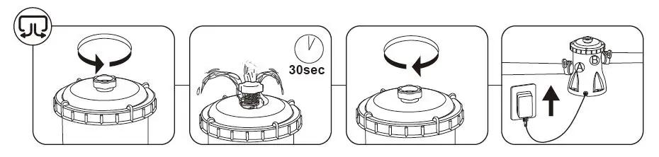 Air discharging procedure.