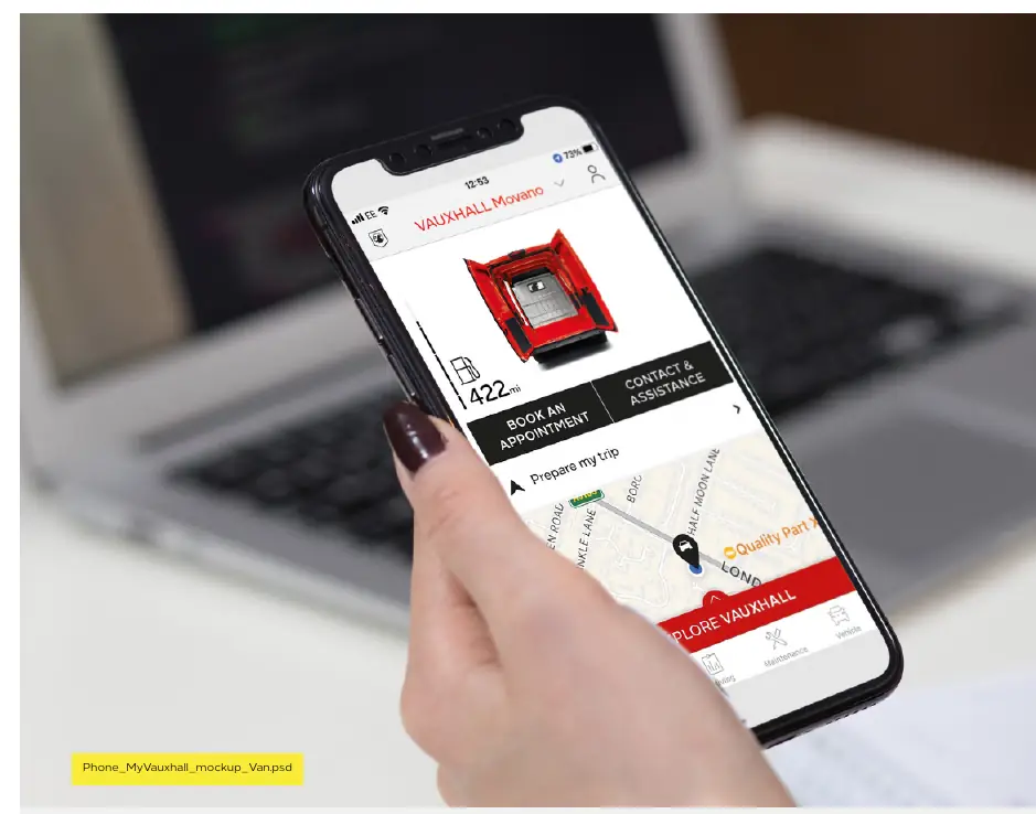 MyVauxhall app interface