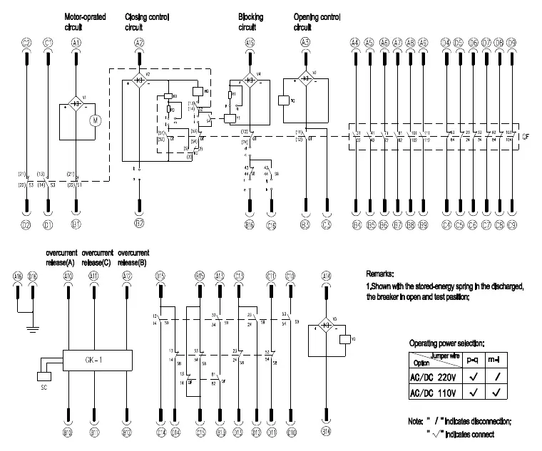 Electrical schematic diagram (64 cores)