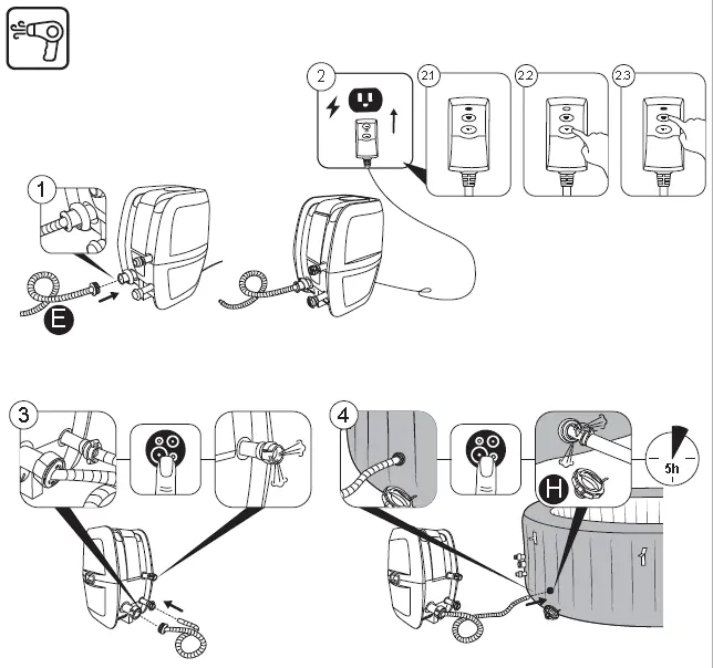 Electrical connection and control panel operation
