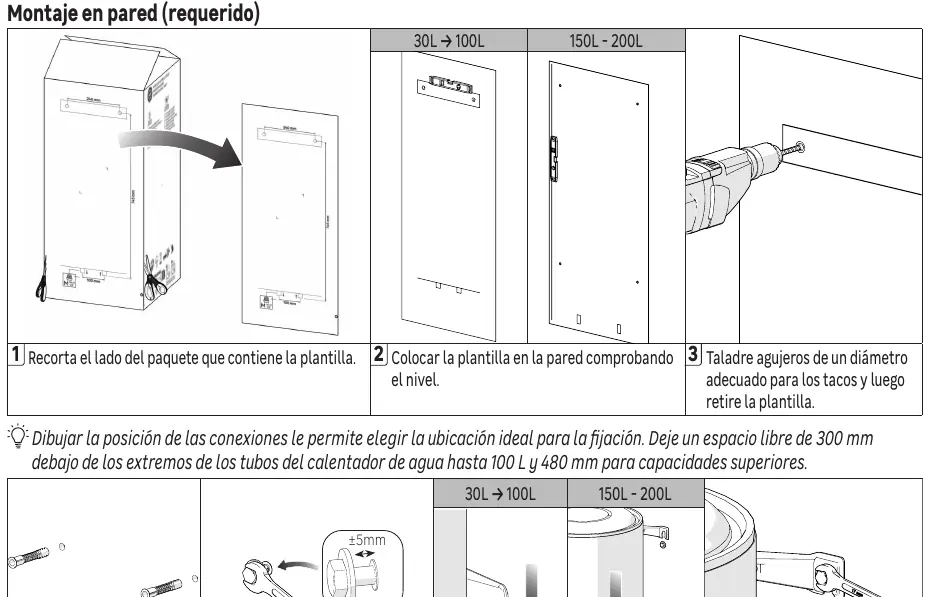 Wall mounting steps 1-7