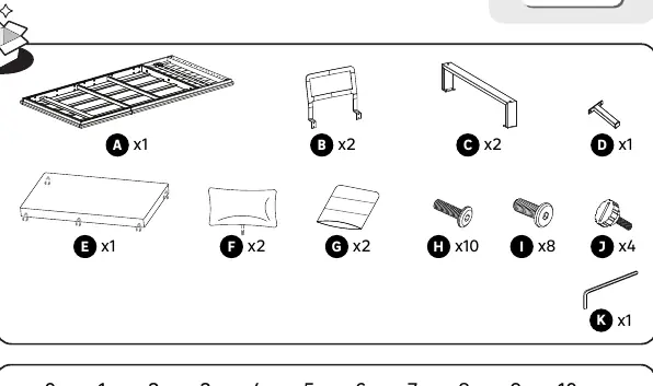 Parts list for assembly