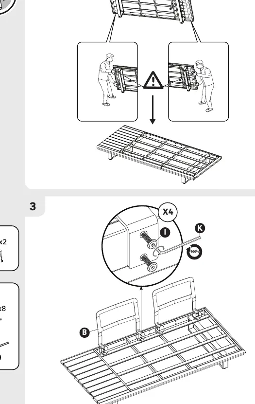 Step 2 and 3: Leg attachment
