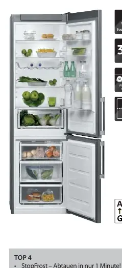 Bauknecht KGSF 202G IN 2 Fridge-Freezer layout