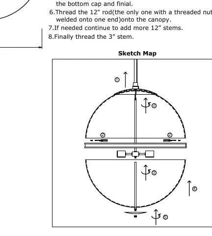 Sketch Map showing assembly sequence
