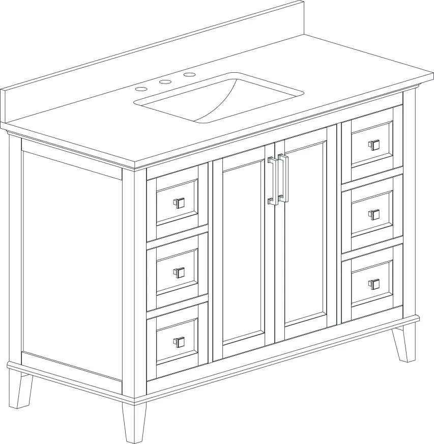 Grayson 49 Inch Single Vanity