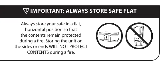 Correct storage orientation