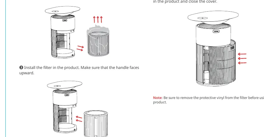 Filter installation steps