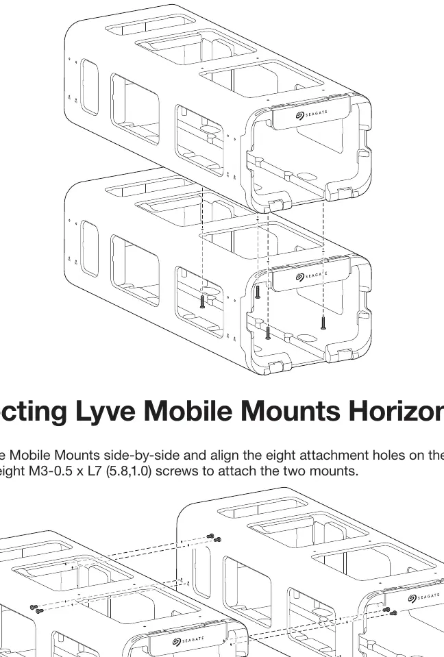 Connecting Lyve Mobile Mounts vertically and horizontally