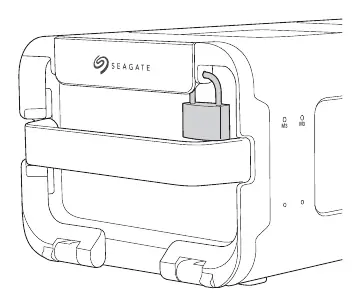 Securing the lock catch with a padlock