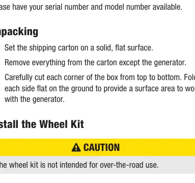Wheel installation