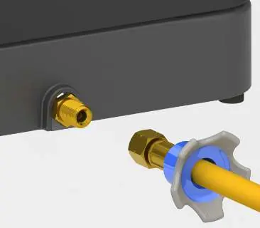 Gas connection detail
