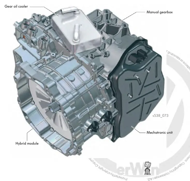Dual clutch gearbox 0DD assemblies