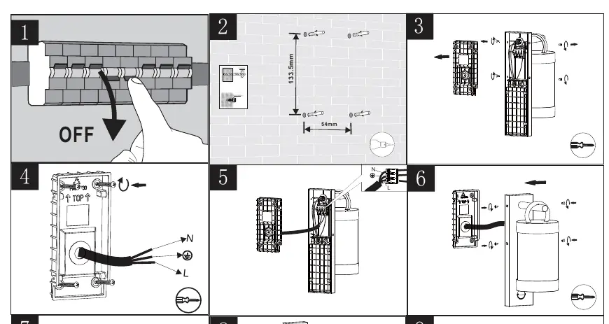 Installation steps 1-9