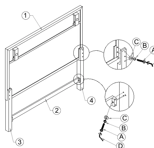 Step 1: Headboard assembly