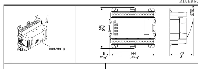 Dimensions and DIN rail mounting