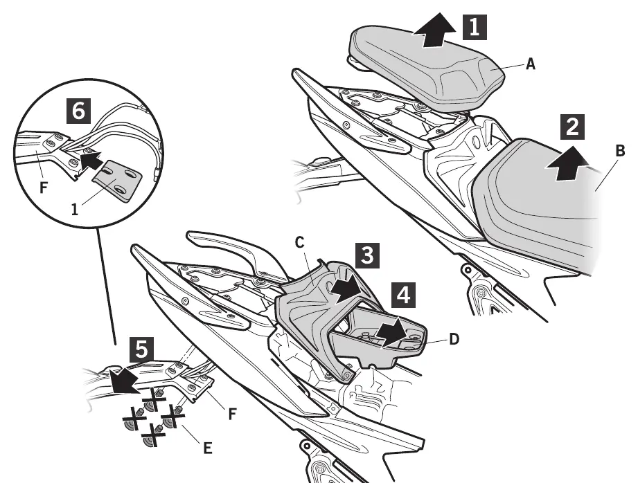 Disassembly of seat and covers