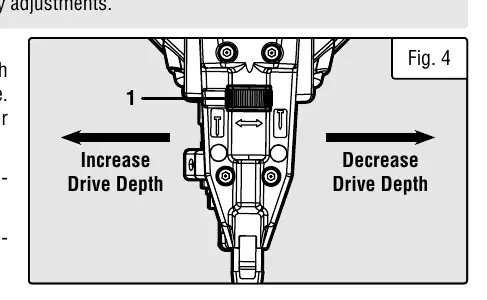 Adjusting the depth of drive