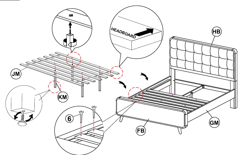 Step 8: Installing slats