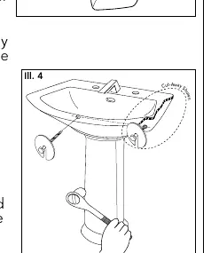 Securing the lavatory to the wall