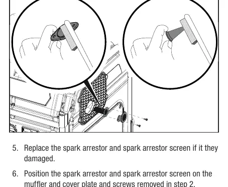 Spark arrestor cleaning