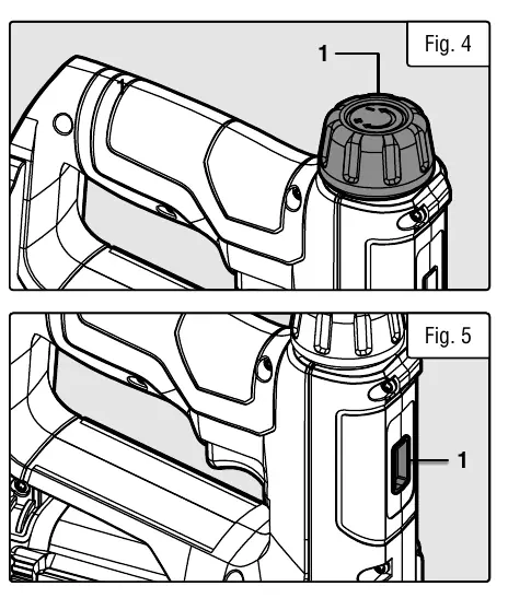 Depth adjustment knob and indicator