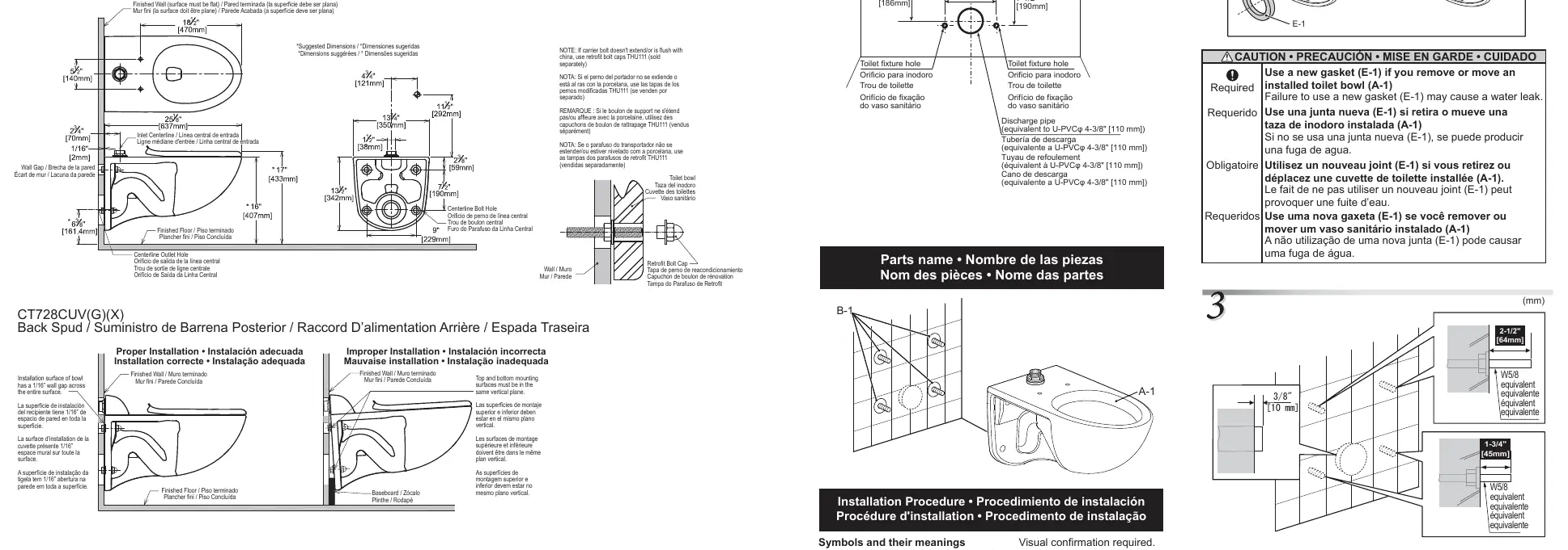 Product diagrams showing Top Spud and Back Spud configurations
