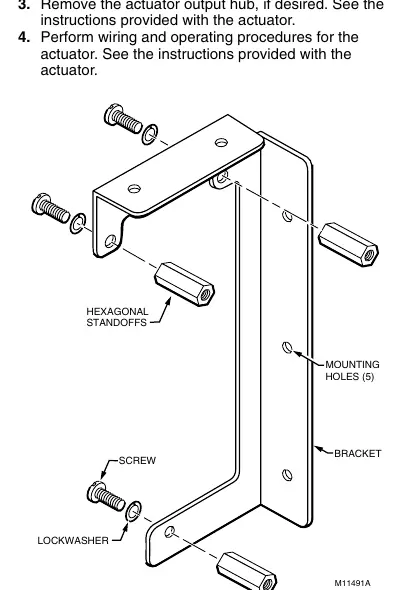 Fig. 1. 205820A Foot-Mount Bracket components.