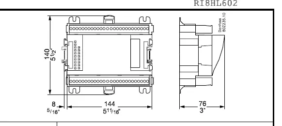 DIN rail mounting dimensions and installation