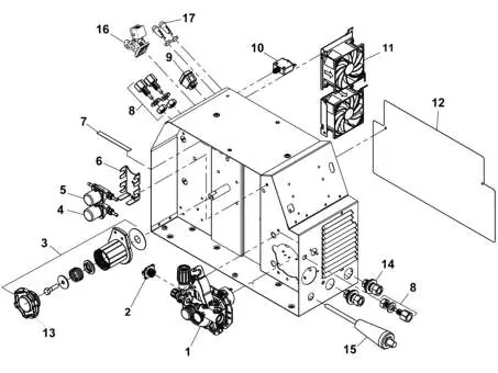 Connection parts exploded view