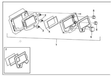 User-interface assembly exploded view