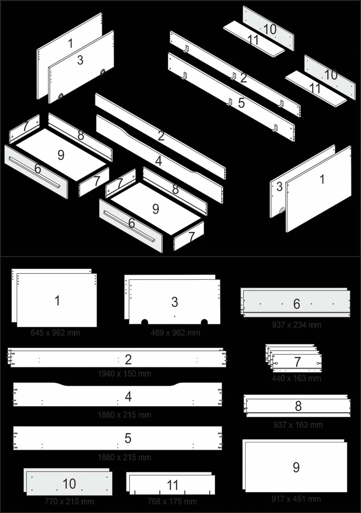 Parts list and components