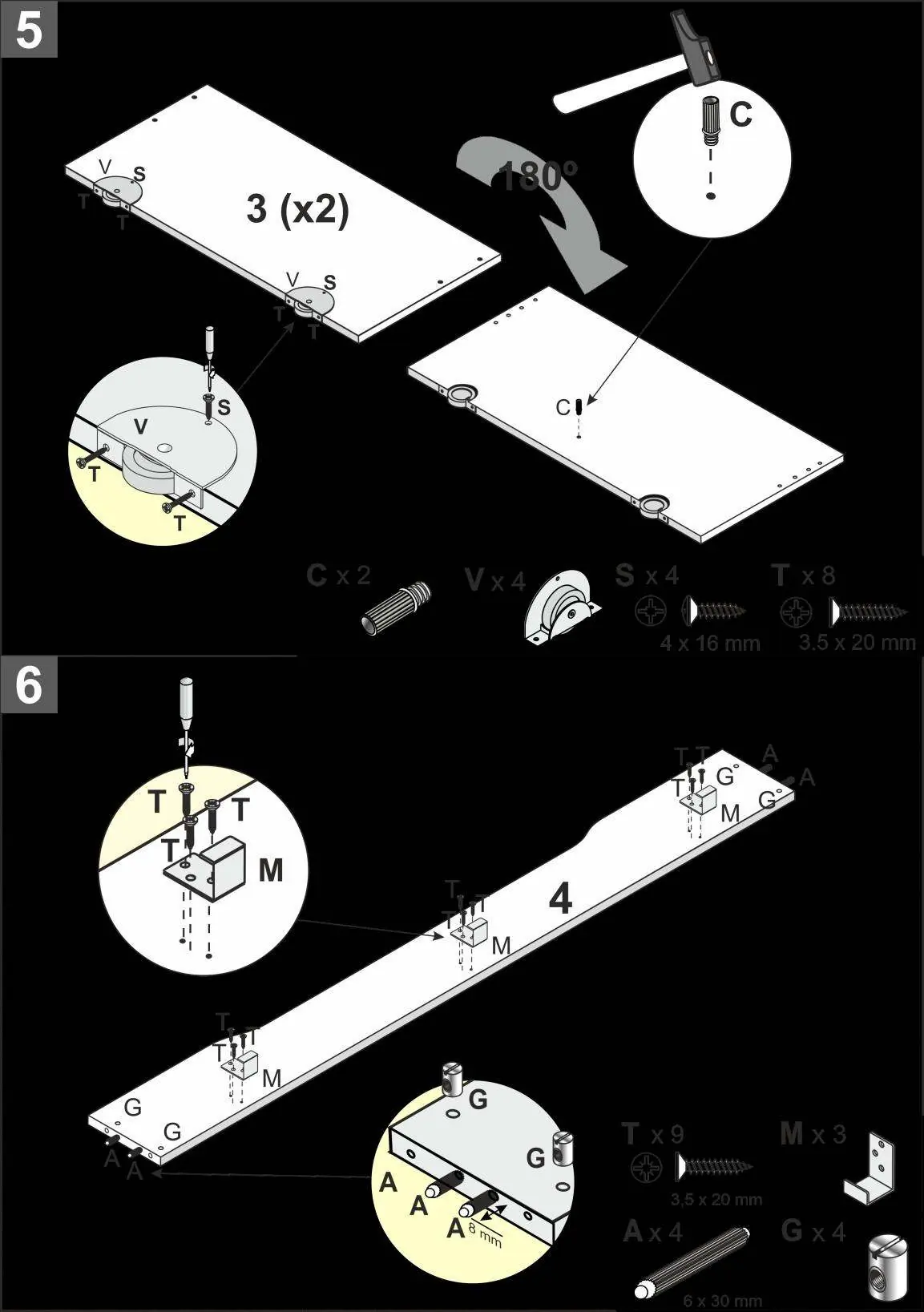 Bed frame assembly step