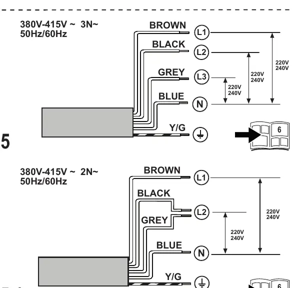 Electrical connection diagrams