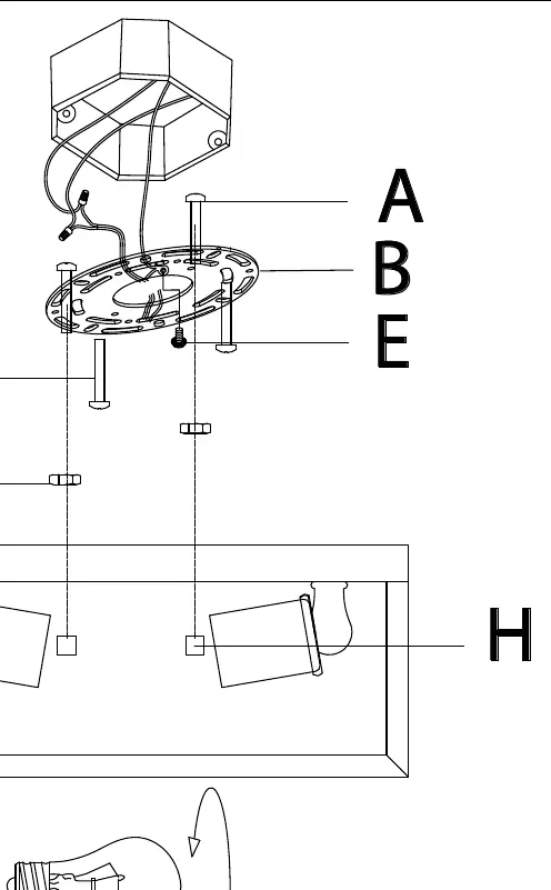 Assembly diagram showing mounting components