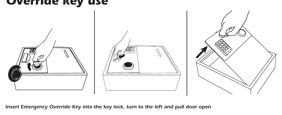 Using the emergency override key