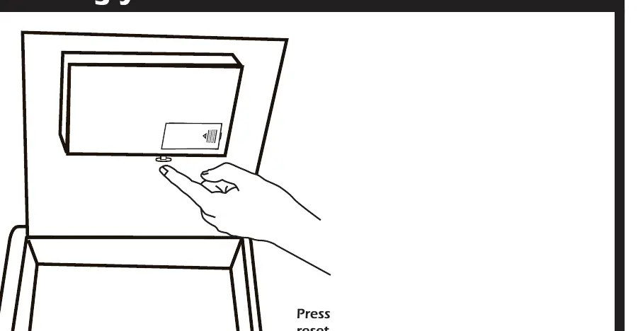 Pressing the reset button
