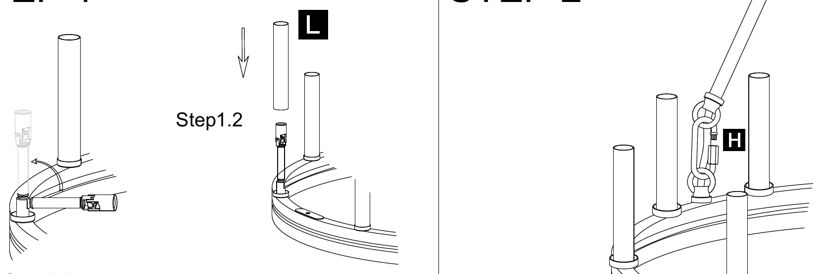 Assembly steps 1 and 2