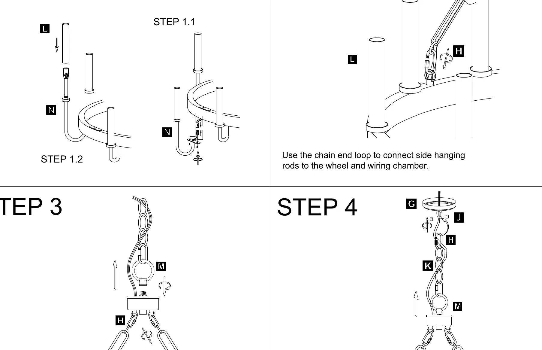 Assembly steps 1-4