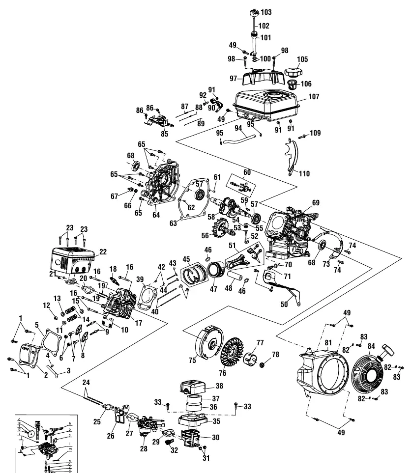 Engine exploded diagram