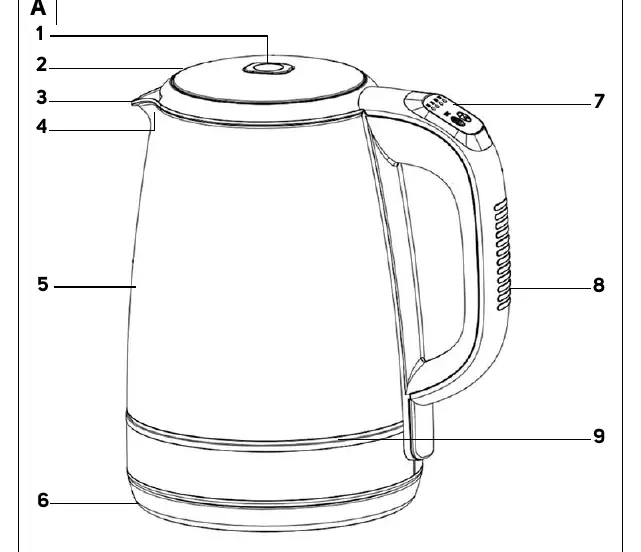 Kettle parts diagram