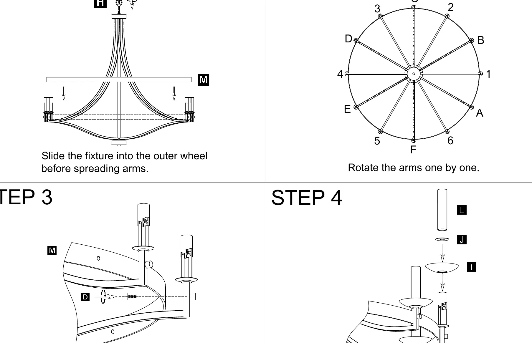 Assembly steps 1-4