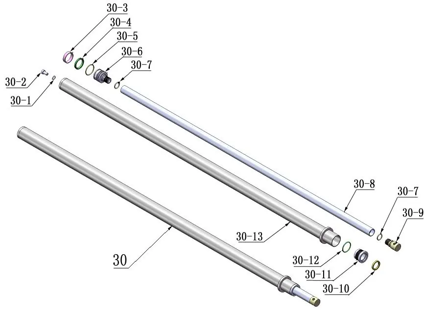 Exploded view of the cylinder assembly (Fig 45).